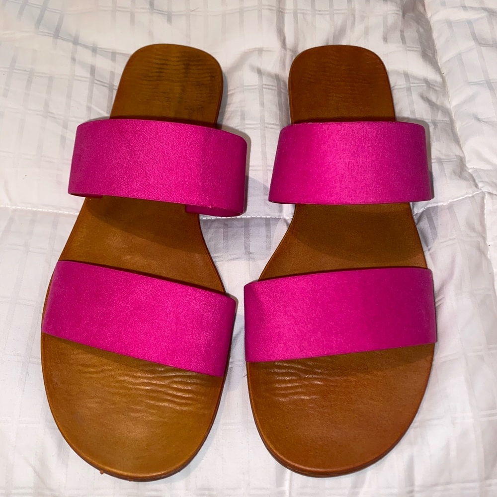 Hot pink sandals